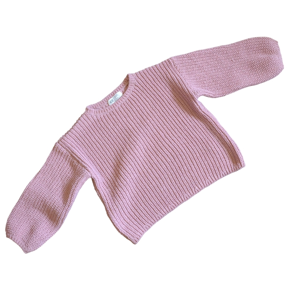 H&M Girls Long Sleeve Knitted Pullover Sweater Size 5/6